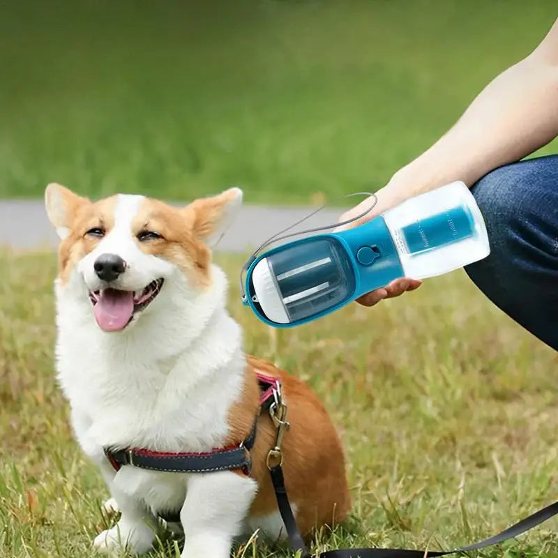 Portable Dog Water Bottle – Drink, Snack & Clean