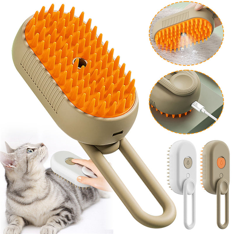 Electric Pet Brush – Steam Clean & Groom Easily