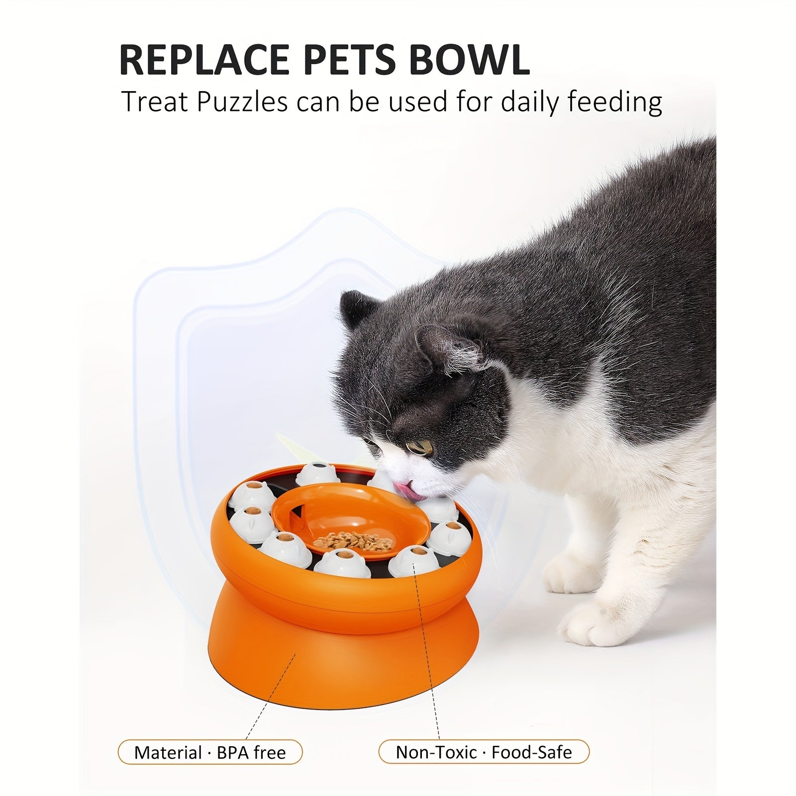 Interactive Cat Puzzle Feeder – Fun & Smart Eating