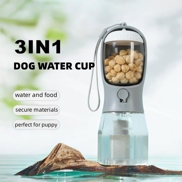 Portable Dog Water Bottle – Drink, Snack & Clean