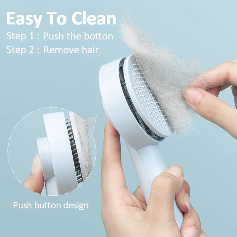 Pet Grooming Made Simple – Self-Cleaning Comb