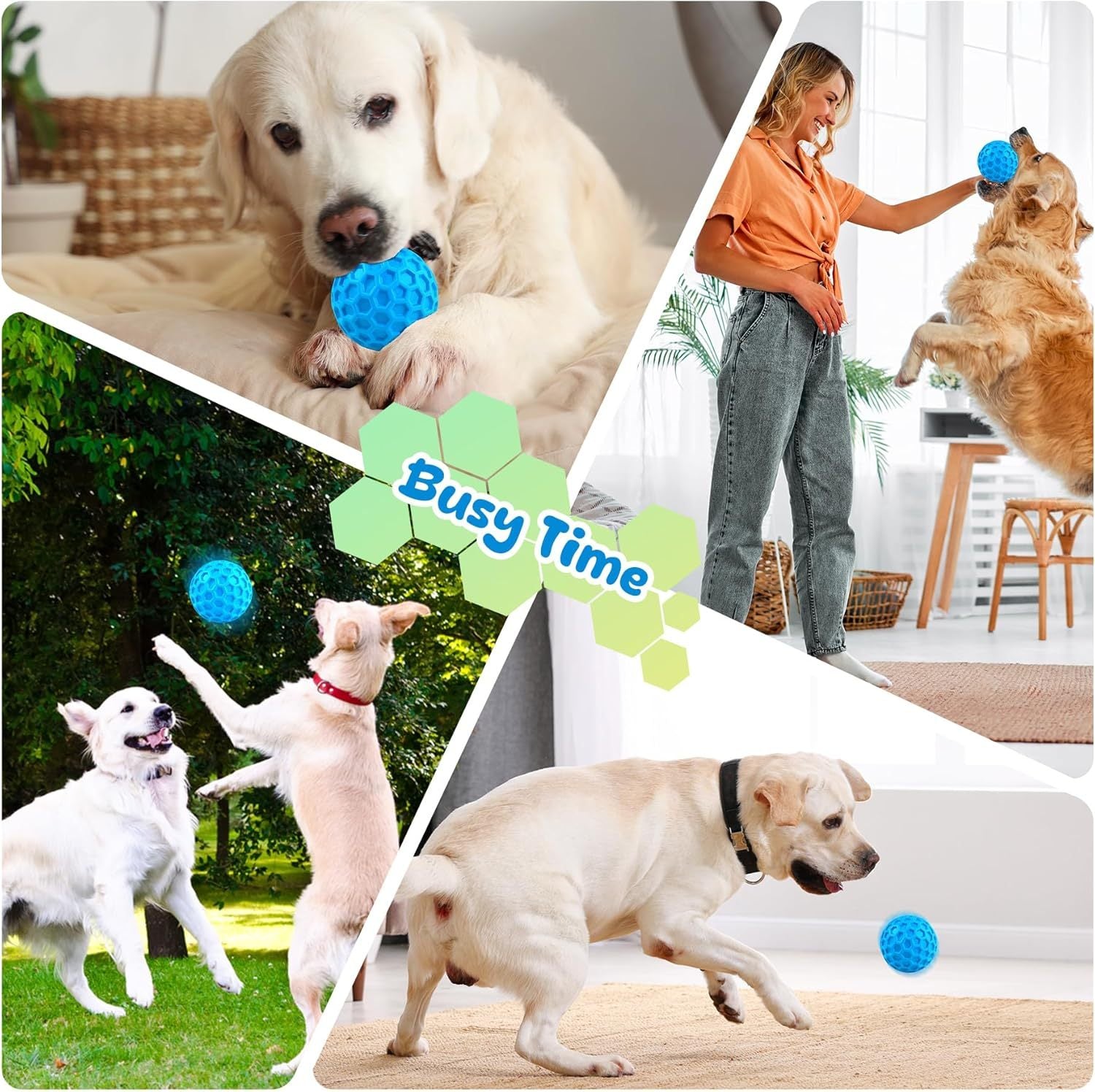 Chew-Proof Dog Toy – Funny Squeaky Ball for Dogs